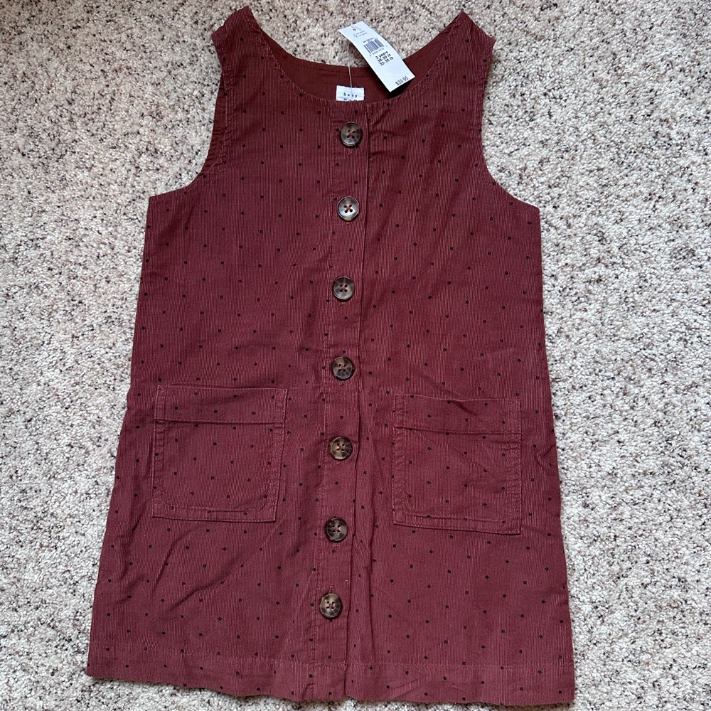 Girls Baby Gap Rust Polka Dot Toddler Top Size 3 years